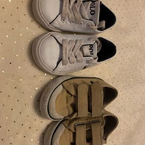 Two pairs of boy polo shoes